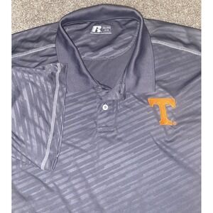 Russell Athletic Tennessee Volunteers Polo Shirt Gray Mens 3XLT NCAA Stretch